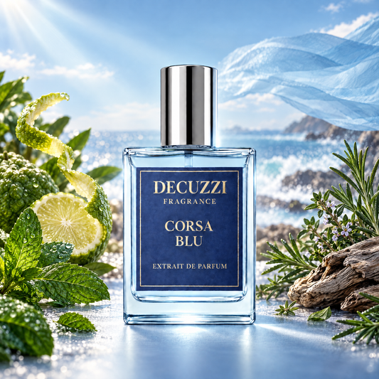 Corsa Blu Parfum - Premium Men's Fragrance | Bergamot & Sea Breeze |