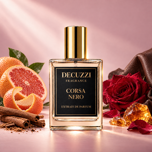 Corsa Nero Parfum - Luxury Evening Fragrance | Grapefruit, Cinnamon & Leather |